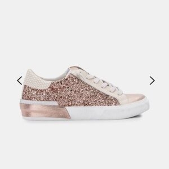 DV by Dolce Vita Gem  Glittery Rose Gold Sneakers 8.5 - Picture 1 of 6